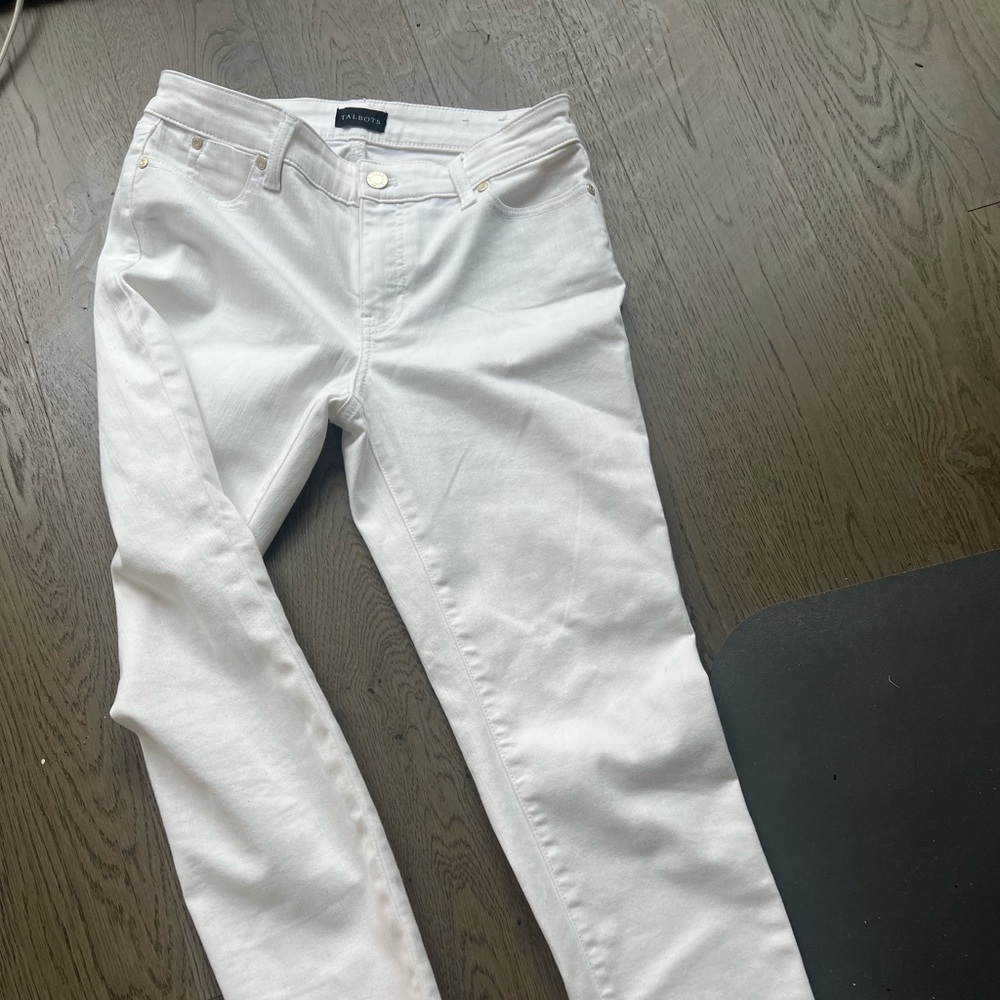 Talbots Slim Ankle Jean Women's 4P‎ Petite 
White Pants